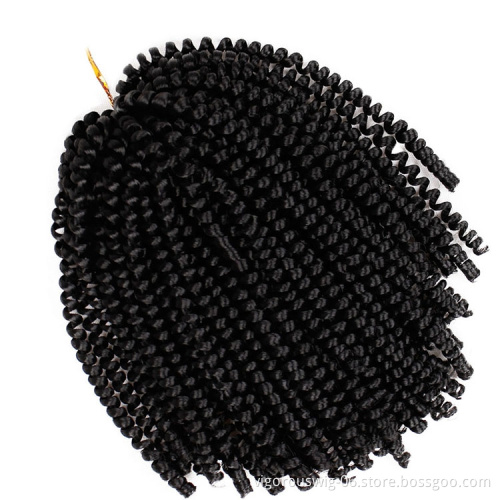 Vigorous Synthetic Crochet Braids Hair For Passion Twist Pre-Looped Fluffy Black Color Water Wave Pre-Twisted For Black Woman